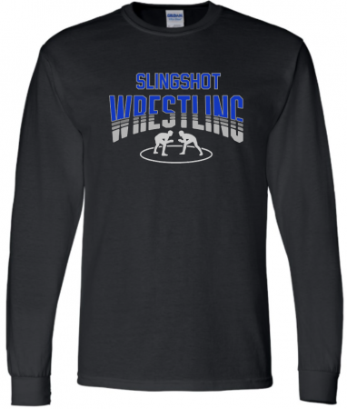 Slingshot Wrestling Club Black Long Sleeve Tee Shirt - Youth & Adult