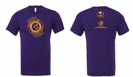 Month of the Military Child 2024 Tees - TODDLER - Please read full product description for choosing your shipping, drop-off, or pick-up options.