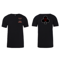 1-506th IN REGT, Red Currahee Fundraiser - Next Level Tri-Blend tee in Black