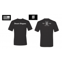 1-64 AR Desert Rogue Soldier Moisture Wicking Tee Shirt- Black