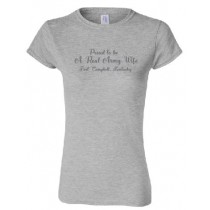 Proud to be A Real Army Wife, Fort Campbell, KY Ladies Scoop Neck Tee